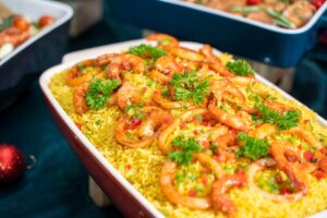Spanish Seafood Paella - idocatering christmas menu 2025